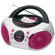 HELLO KITTY Portable Stereo CD Boombox with AM/FM Radio Speaker
