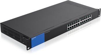 Linksys LGS124 24-Port Gigabit Ethernet Switch - 24 Ports - 24 x RJ-45 - 10/1