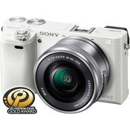 Sony Alpha A6000 Wi-Fi Digital Camera &amp; 16-50mm Lens (White) with 32GB Card + Case + Battery/Charger + Tripod... N3