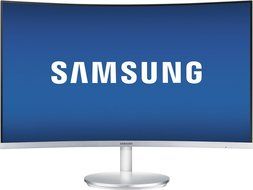 Samsung - CF591 Series 27&quot; LED Curved Monitor - Silver