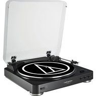 Audio Technica AT-LP60BK-BT Bluetooth Automatic Turntable (Black), Knox Carbon Fiber Vinyl Brush &amp; AT6012 Cleaning...