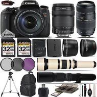Canon EOS Rebel T6s DSLR Wi-Fi Camera + Canon 18-135mm IS STM Lens + Tamron 70-300mm Di LD Telephoto Macro Lens... N8