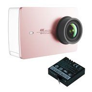 YI 4K Action Camera with Selfie Stick &amp; Bluetooth Remote (US Edition) Night Black N24