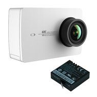 YI 4K Action Camera with Selfie Stick &amp; Bluetooth Remote (US Edition) Night Black N25