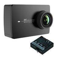 YI 4K Action Camera with Selfie Stick &amp; Bluetooth Remote (US Edition) Night Black N27