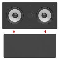 Pyle PDIWCS56SL In-Wall / In-Ceiling Dual 5.25" Center Channel Sound System, 2-Way, Flush Mount, Silver, Single... N2