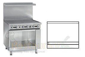 Imperial Commercial Restaurant Range 36&quot; Griddle 1 Cabinet Base Natural Gas Model Ir-G36-Xb