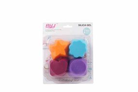 Home Value Silicone Small Mini Chocolate Holders/Truffle/Pastry Cups, 12 Pack, 4 Colors and Shapes (MUFFINYIHG001) N2
