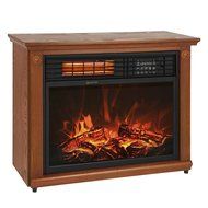 Large Room Infrared Quartz Electric Fireplace Heater Honey Oak Finish w/ Remote Most Viewed