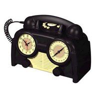 Us Basic 841179 AM-FM Retro Clock Radio Phone