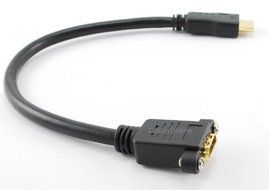 CablesOnline 1ft Hi-Speed HDMI 1.4 w/Ethernet Channel M to F Panel Mount Extension Cable, (H4-P001) N3