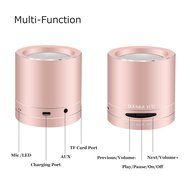 Rose Gold Bluetooth Speaker By BOOMER VIVI Portable Mini Bluetooth Speaker Wireless Loud Speaker With Clear Sound... N15
