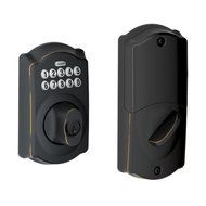 Schlage BE369NX Camelot 716 Home Keypad Deadbolt with Z-Wave Technology, Aged Bronze by Schlage Lock Company