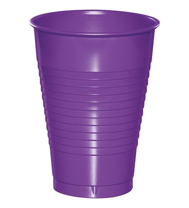 Creative Converting 318921 20 Count Plastic Cups, 12 oz, Amethyst