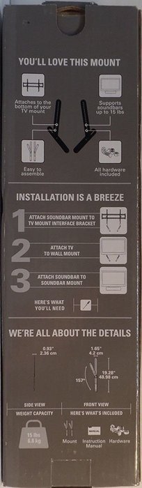 Sanus Soundbar Mount - Wall Bracket FPA405-B1 N2