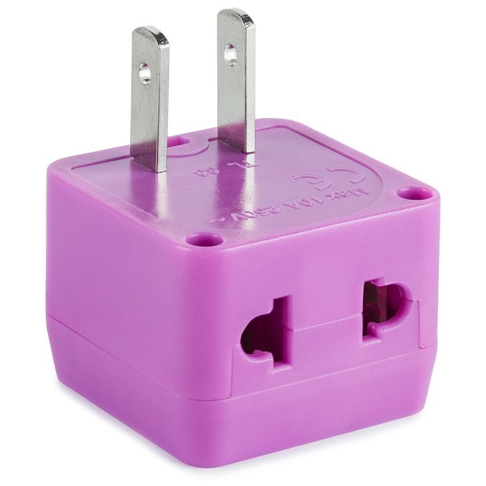 Yubi Power 2 in 1 Universal Travel Adapter with 2 Universal Outlets - Built in Surge Protector - 5 Pack - Green...