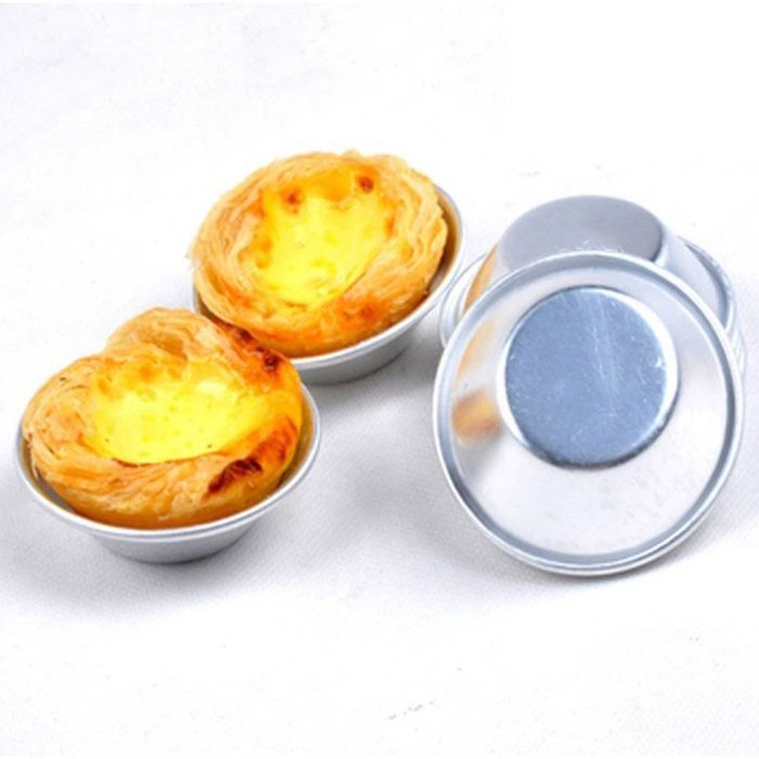 Dealglad 20pcs Anodized Aluminum Egg Tart Cupcake Cake Cookie Mold Pudding Mould Baking Tool N3