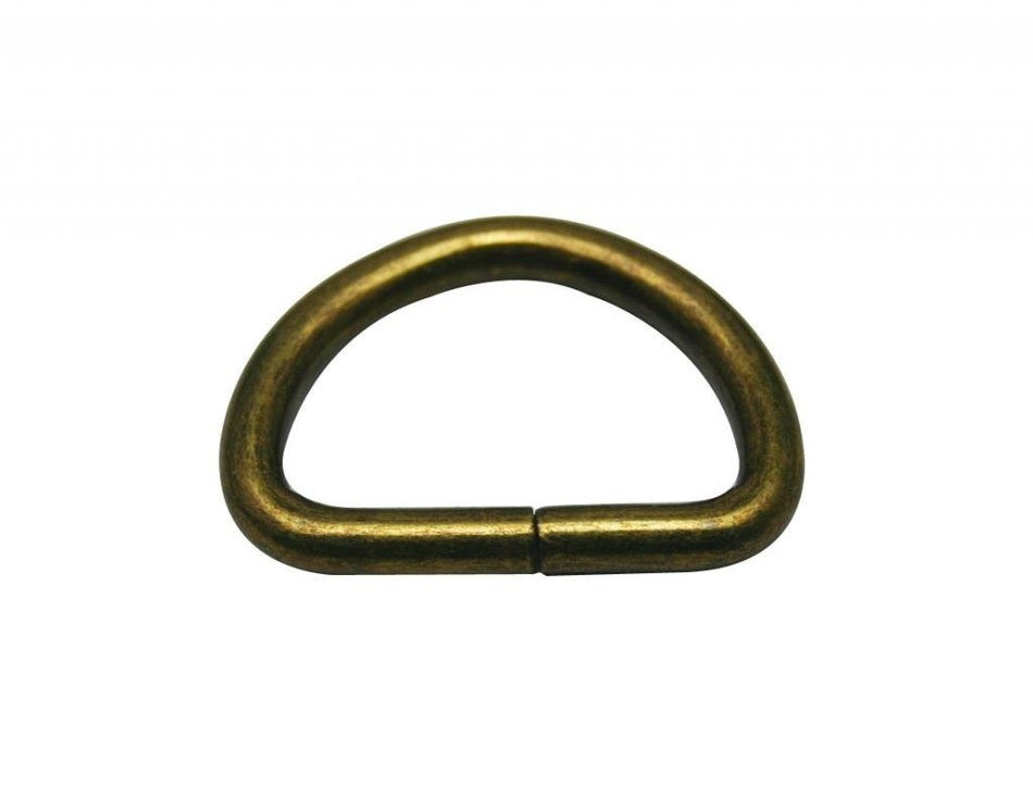Generic Metal Bronze D Ring Buckle 1" Inside Diameter Loop Ring for Strap Keeper Pack of 30