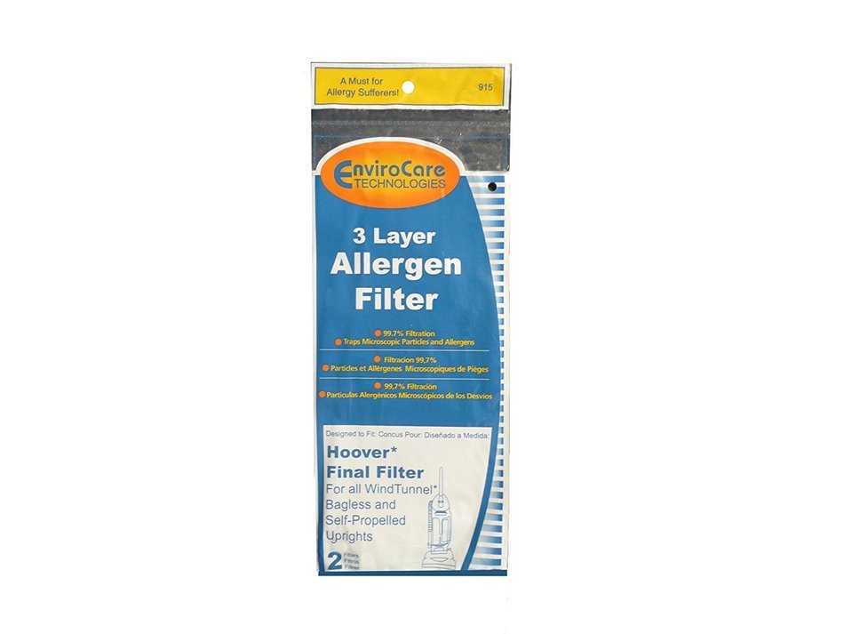 (2) Hoover WindTunnel Self Propelled 3 Layer Final Vacuum Filters, Bagless, Upright, Widepath, Empower, Foldaway... N2