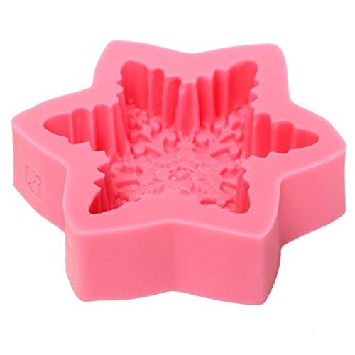 Bluelover Christmas Snowflake Soap Mold Fondant Cake Decorating Silicone Mold Baking Molds
