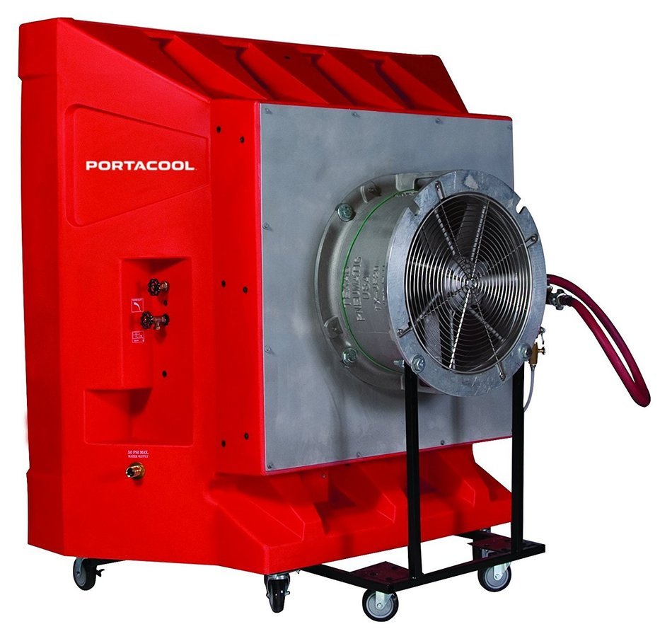 Portacool PAC2K24AD Hazardous Location Pneumatic Portable Evaporative Cooler, 24-Inch, 4898 CFM, Orange N13