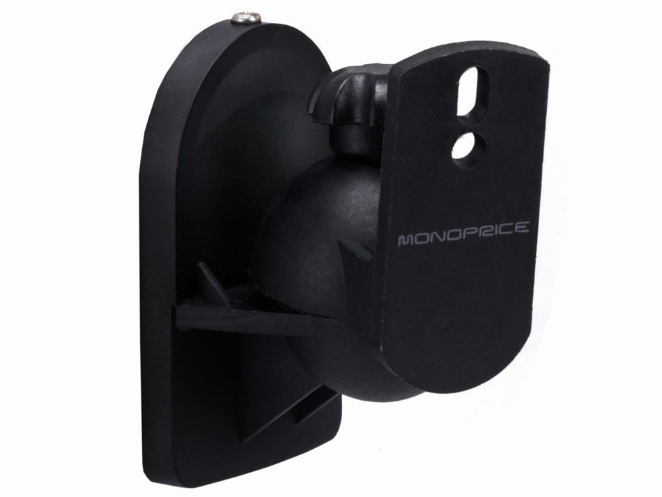 Monoprice 106979 Adjustable Speaker Wall Mount Bracket, Black, Set of 2 N3