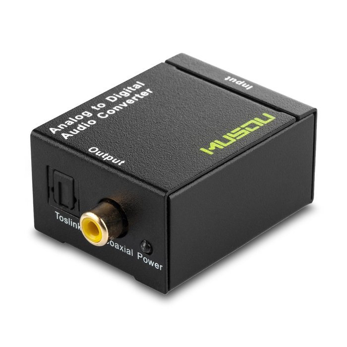 Musou RCA Analog to Digital Optical Toslink Coaxial Audio Converter Adapter with Optical Cable N5