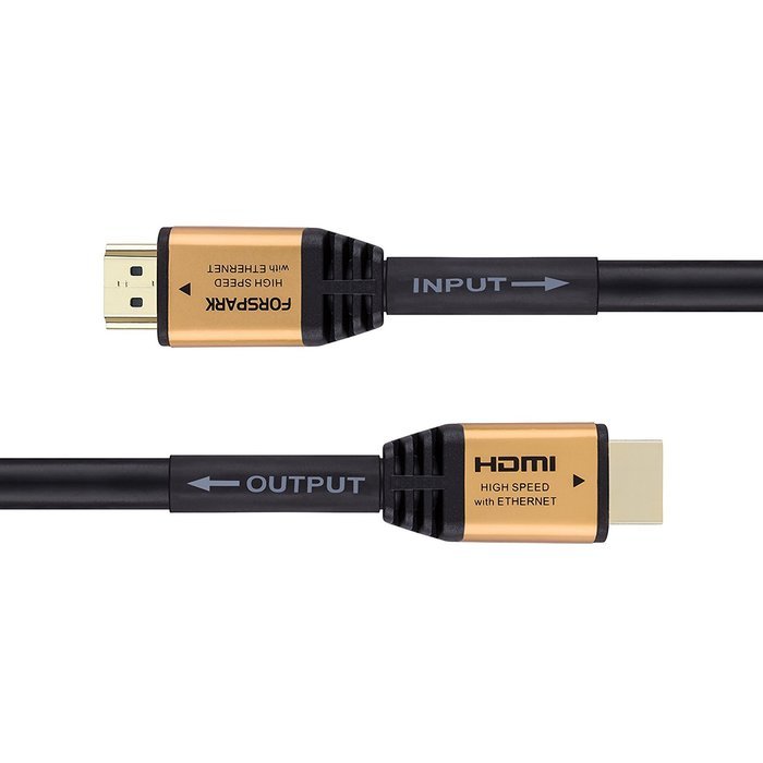 FORSPARK High Speed Ultra HDMI Cable with Ethernet and Supports 4K, 3D, 1080p, 10-Feet, Matt Gold Case N5