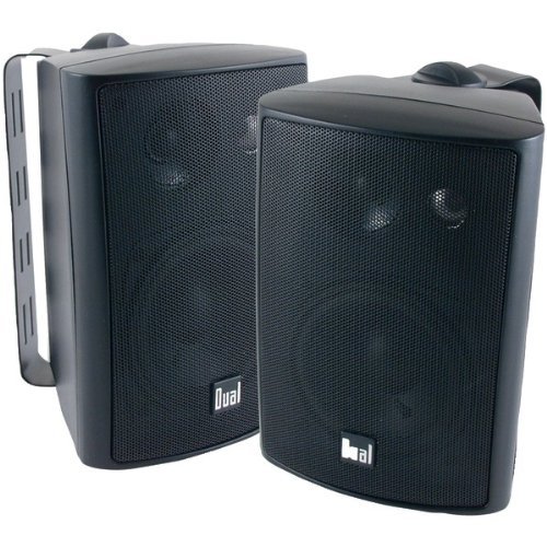 New DUAL LU43PB 4" 3-Way Indoor/Outdoor Speakers (Black)