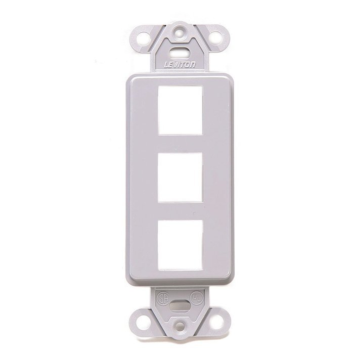 LEVITON 41643-T 3-Port QuickPort Decora Platform, Light Almond N13 free ...