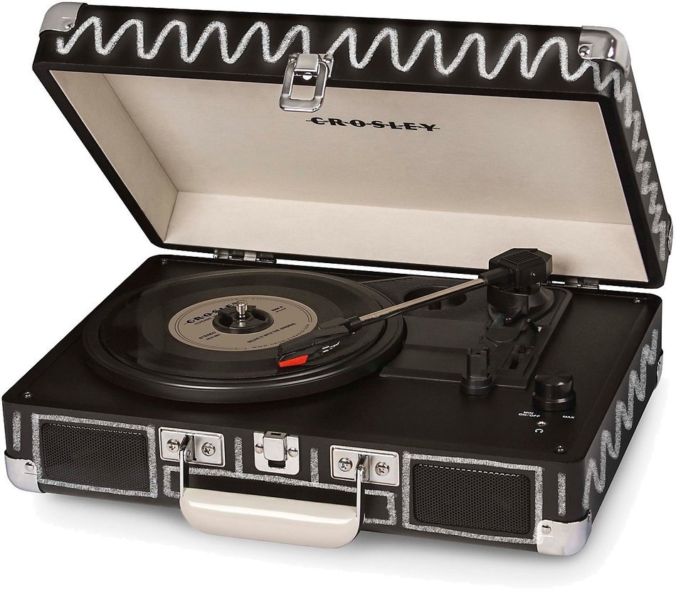 Crosley CR8005DPI Cruiser Deluxe Portable 3Speed Turntable with