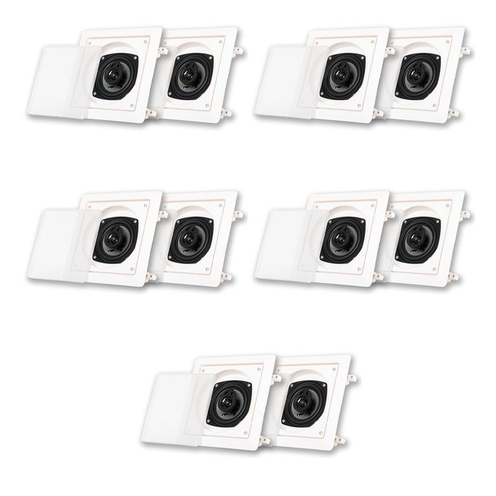 Acoustic Audio CS-I42S-5PR 150 Watt 4" 2-Way Home Theater In-Wall/Ceiling Speakers (5-Pair)