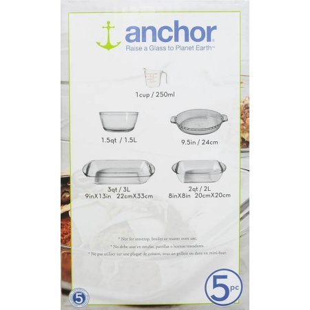 The Glass 5-Piece Basic Bakeware Set Can Be Used In The Refrigerator, Freezer And Even In The Microwave N2