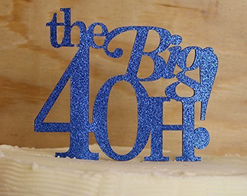 All About Details Blue The Big 4OH! Cake Topper free image download