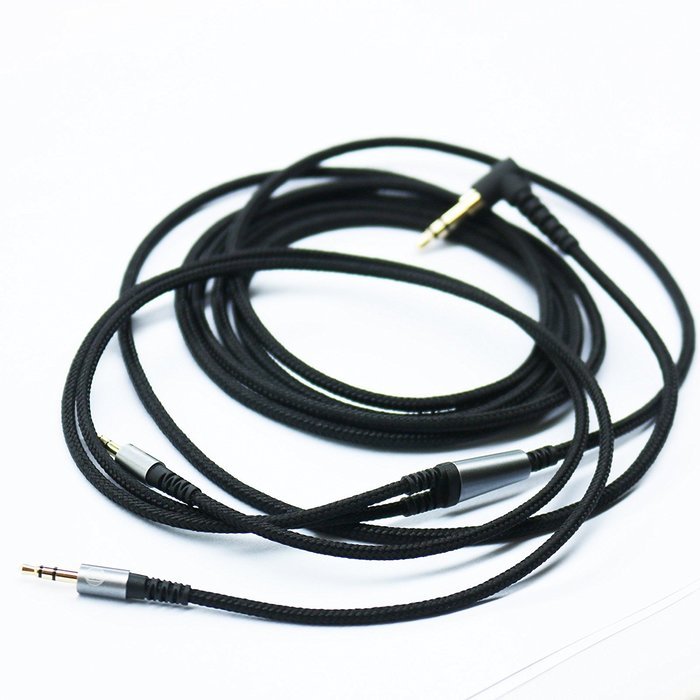 KetDirect 3.5mm to 2*2.5mm male to male jack Black Braided Nylon Audio Cable for Sol Republic Master Tracks HD... N4