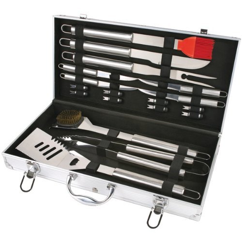 New CHEFS BASICS SELECT HW5305 18-Piece Stainless Steel BBQ Set