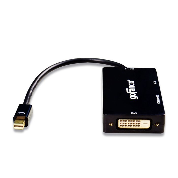 gofanco [5-pack] Gold Plated 6 Feet Mini DisplayPort to DVI Adapter Cable (Black) - Thunderbolt 2 Compatible for... N15