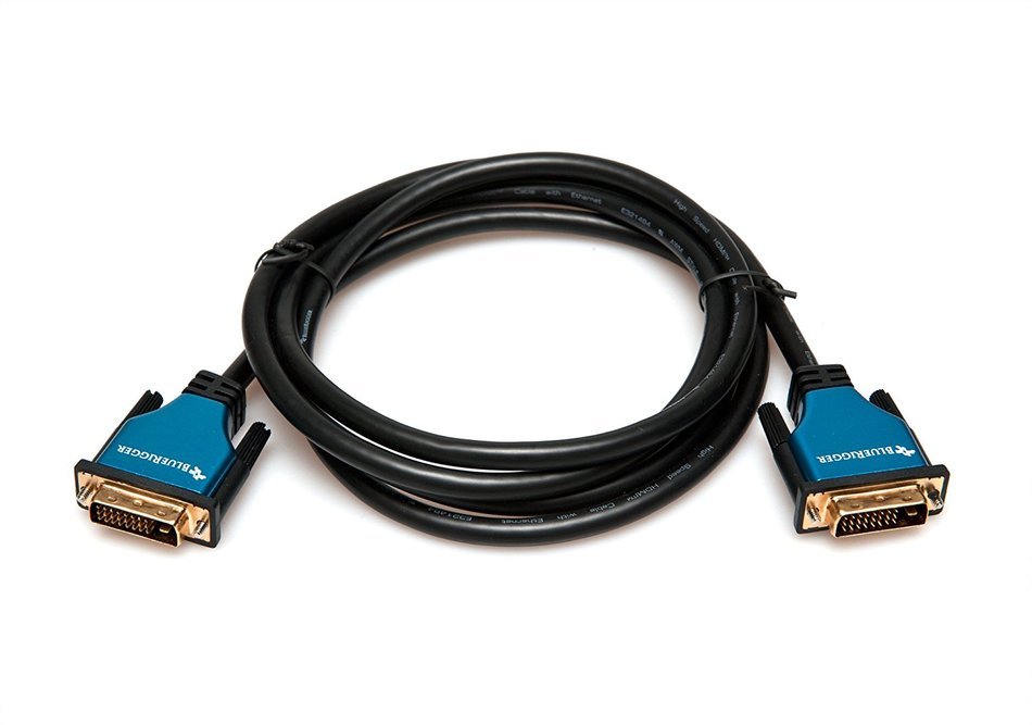 BlueRigger DVI Male to DVI Male Digital Dual-Link Cable (3 Feet, Black) N6