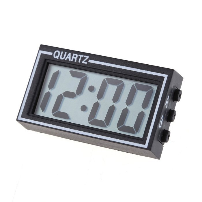 Vktech Mini Digital LCD Auto Car Truck Dashboard Date Time Calendar Clock Black N4