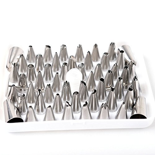 52pcs Icing Piping Nozzles Tips Tool Set Decorating Cake Sugar Craft Fondant Pastry N7