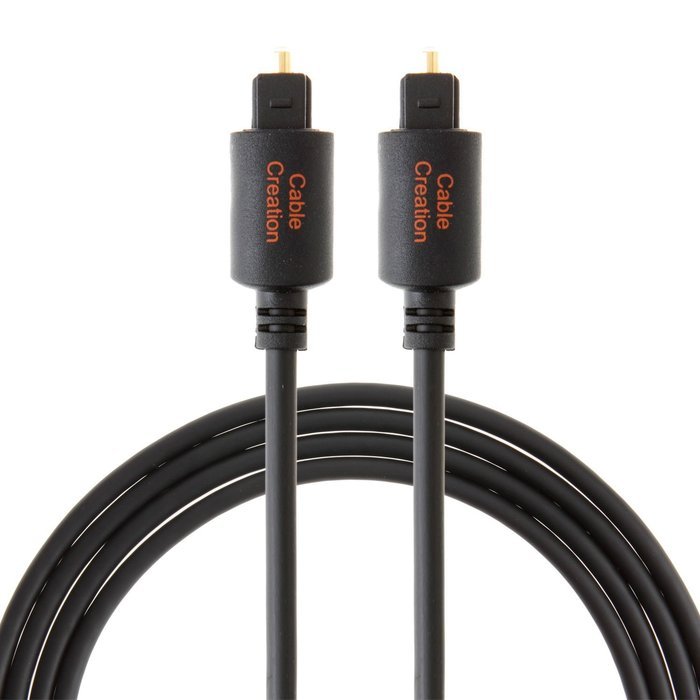 CableCreation (50Feet) Slim Toslink Optical Digital Audio Cable OD:4.0mm Molded Black N7