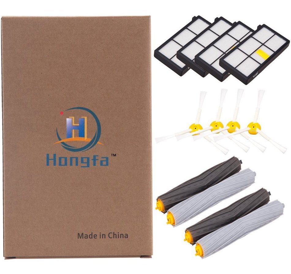 Hongfa Irobot Roomba Replacement Kits Roomba Hepa Filters Roomba 3 Armed Sidebrushs and Tangle-free Debris Extractor... N5