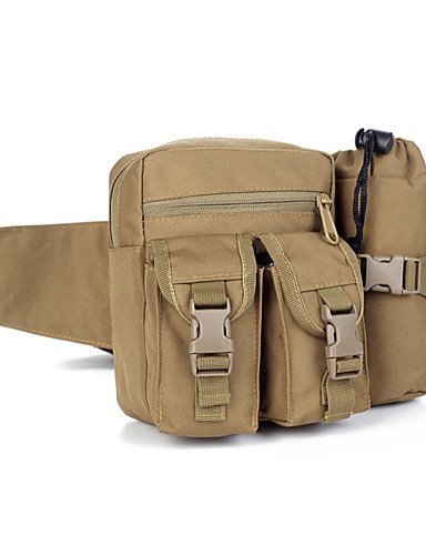 SB@Sports Outdoor Pocket 1000D Nylon Waist Pack Multi Functional Water Bottle Travel Bag Tactical Gear , gray