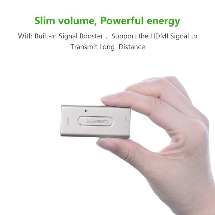 Ugreen HDMI Extender Equalizer Active Repeater Booster for Video and Audio 1080P up to 150ft/50m, Zinc Alloy Case... N2