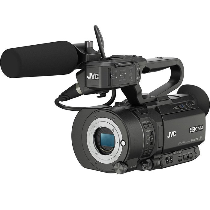 JVC GY-LS300CHU Ultra 4K HD 4KCAM Super 35 Pro Camcorder & Mic Top Handle Audio Unit with Panasonic 14-140mm MFT... N6