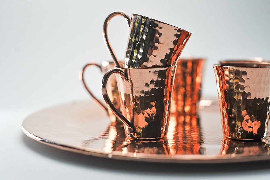 Sertodo Sharpshooter Shot Cups, set of 4, Hammered Copper, 2 fluid ounces N4