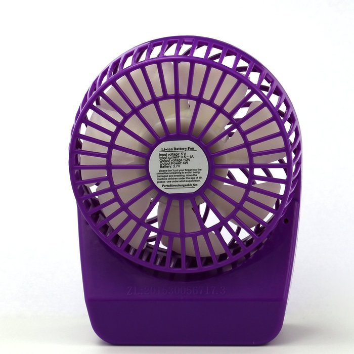 Innobay&reg; Mini Handy Portable Rechargeable Fan Operated by Built-in Lithium Battery, 7 blades, 4 Speeds of Air... N32