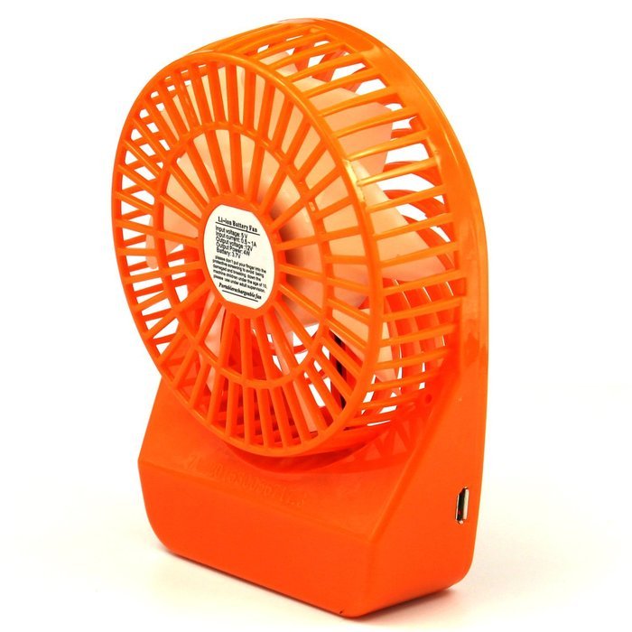 Innobay&reg; Mini Handy Portable Rechargeable Fan Operated by Built-in Lithium Battery, 7 blades, 4 Speeds of Air... N38