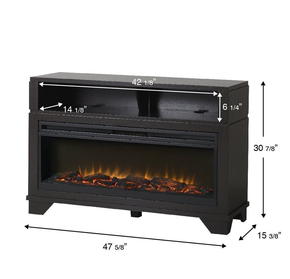 Homestar Nereto 48" Wide Media Fireplace in Black