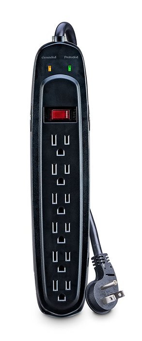 V7 SA0706B-8N6 Home/Office Surge Protector (7 Outlets, EMI-/RFI-Filter, Low profile wall plug, keyhole mounting... N10